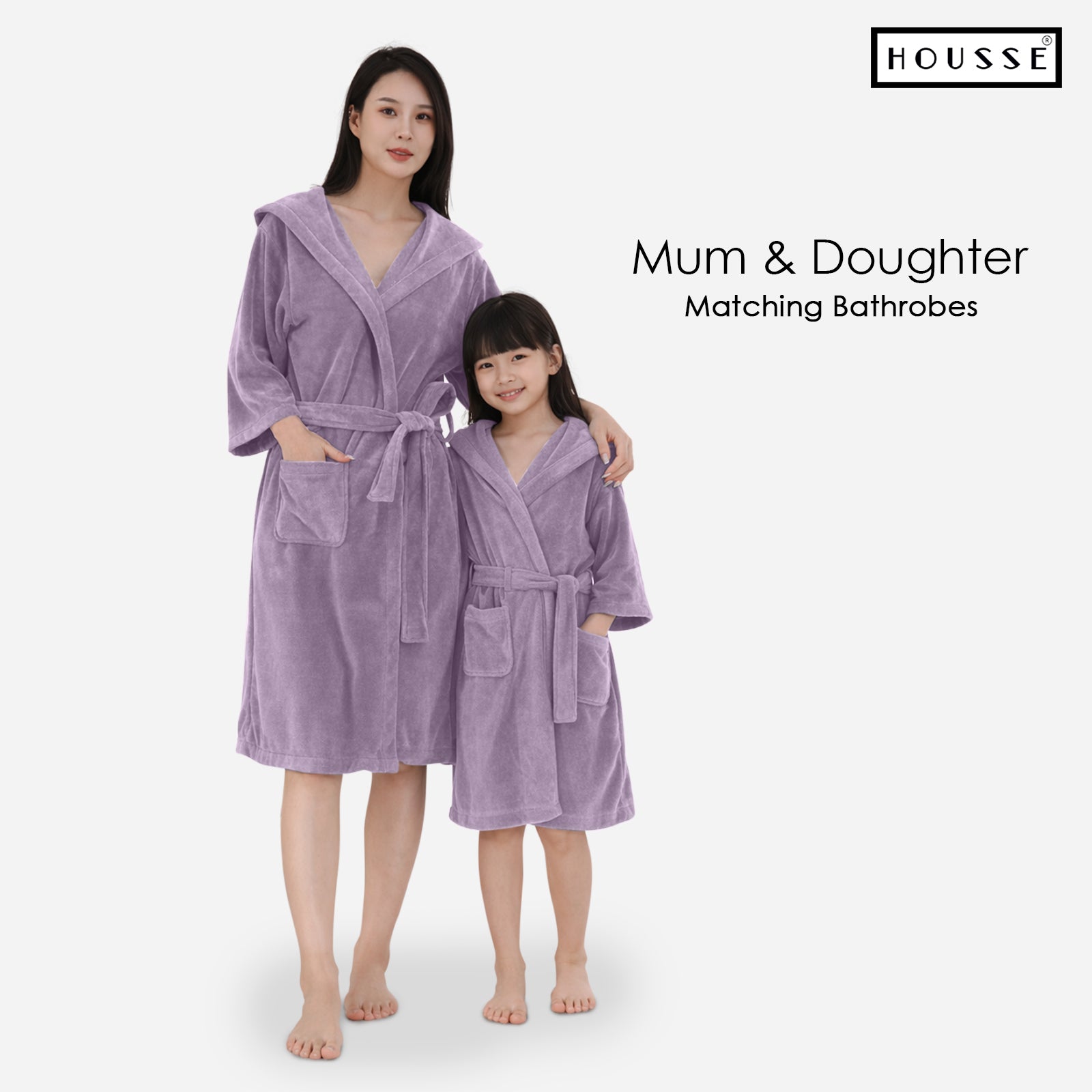 HOUSSE Bathrobe | 450 GSM Microfiber Solid Bathrobes for Kids | Solid Bathrobes, Highly Absorbent, Super Soft Bathrobe With Hoodie And Belt | Lightweight & Warm | 102 cm Long | Size-L | Pack of 1