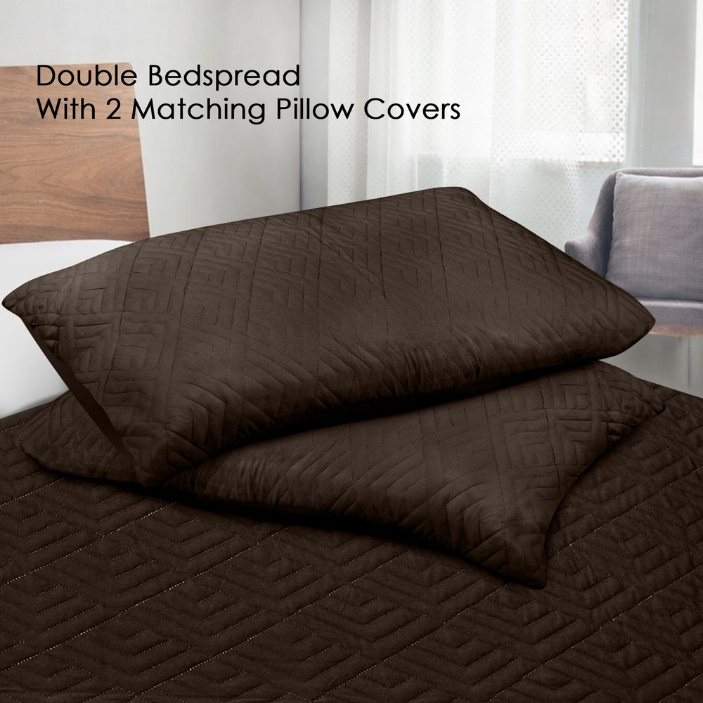 Plush Bedspread Coffee - Image 7