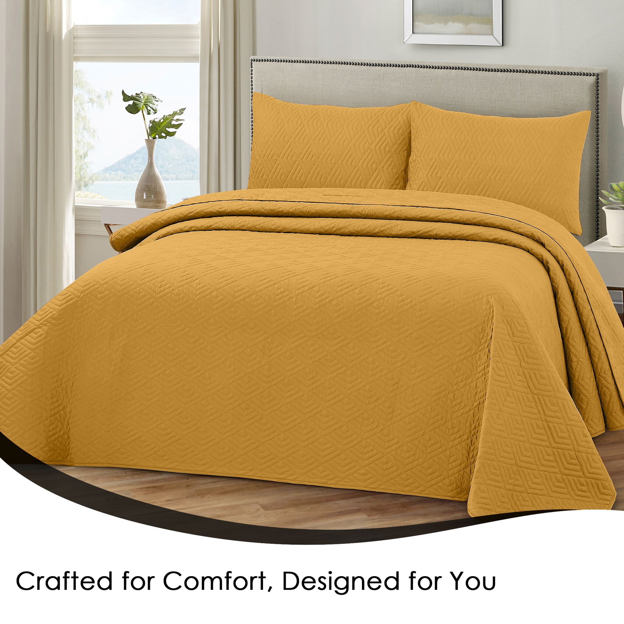 Plush Bedspread Honey Dew - Image 4
