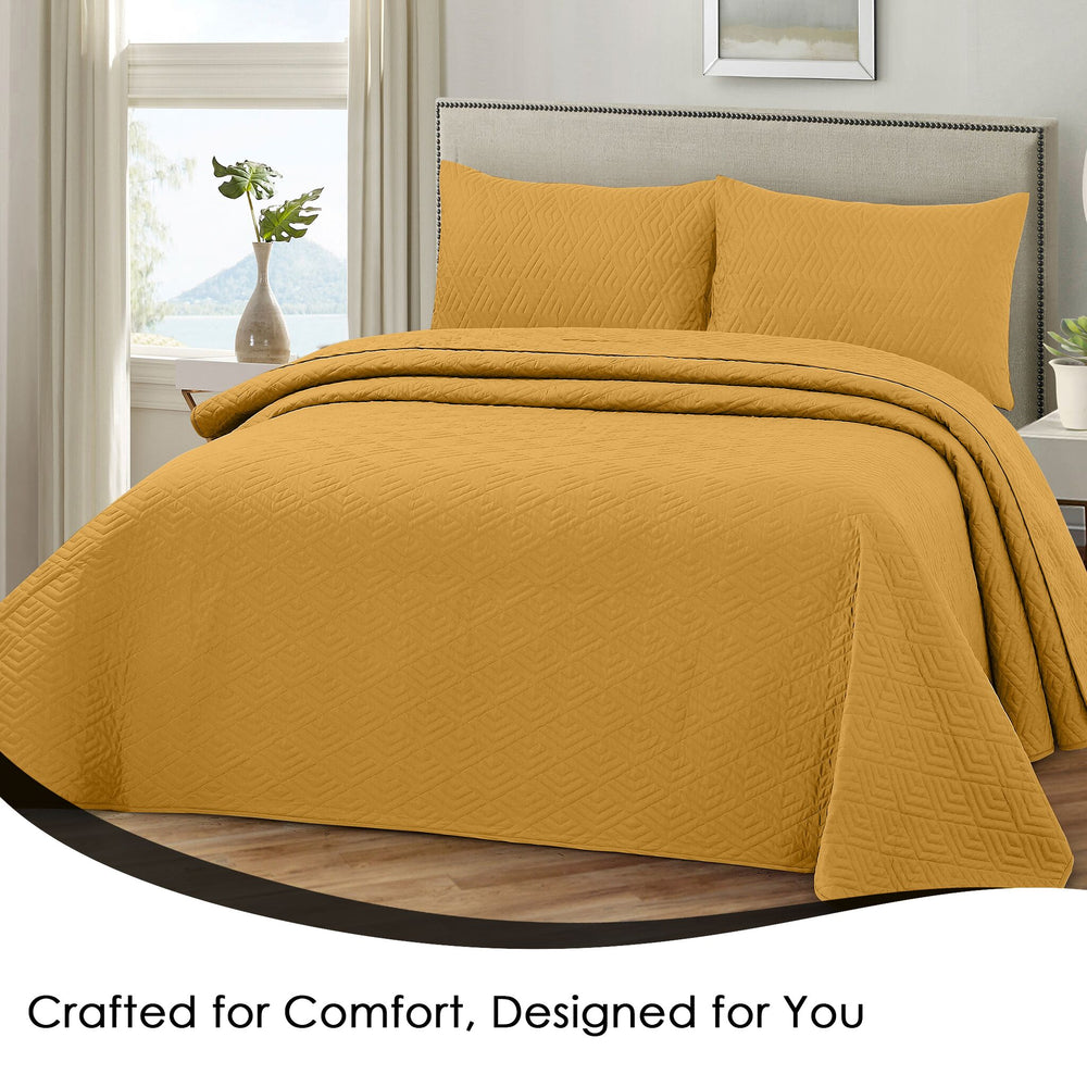 Plush Bedspread Honey Dew - Image 4