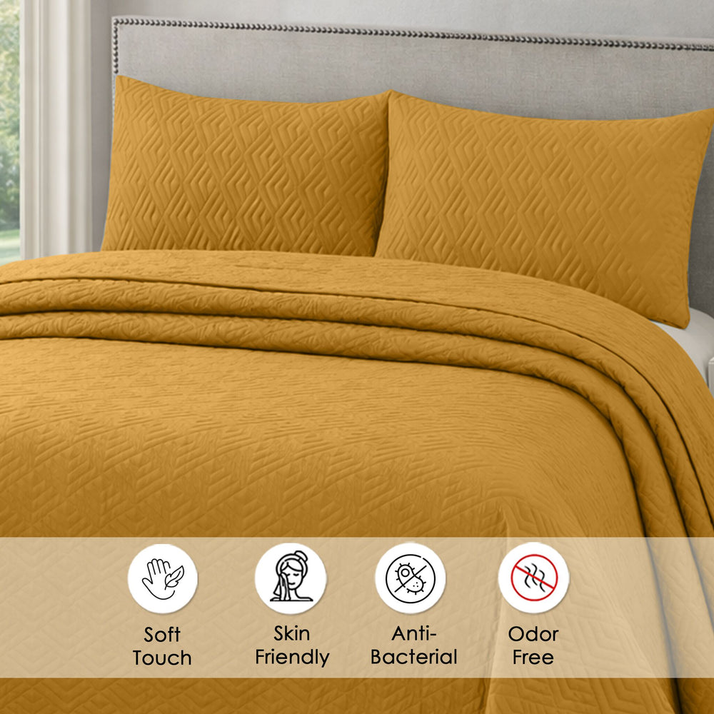 Plush Bedspread Honey Dew - Image 5