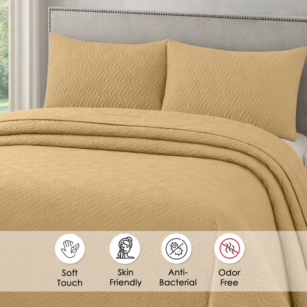 Plush Bedspread New Wheat - Image 5