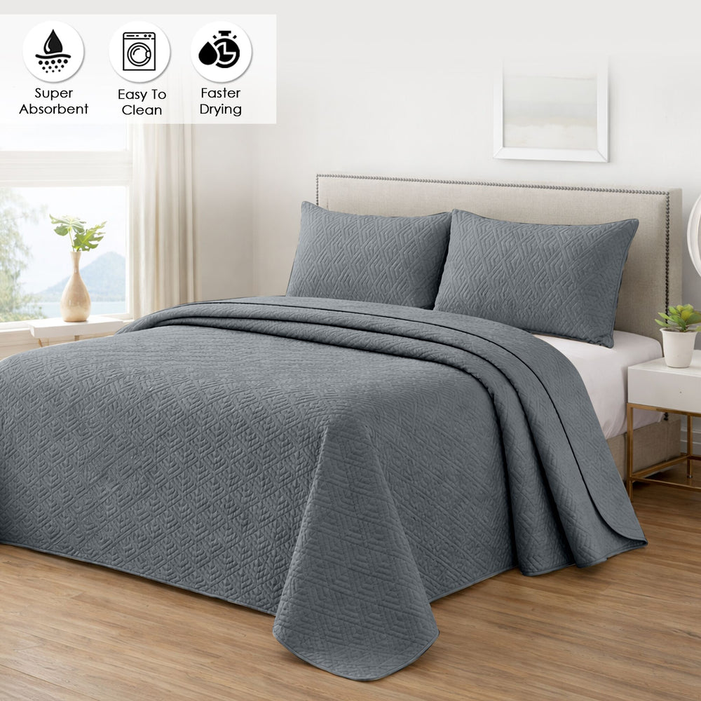Plush Bedspread Smoke Pearl - Image 6