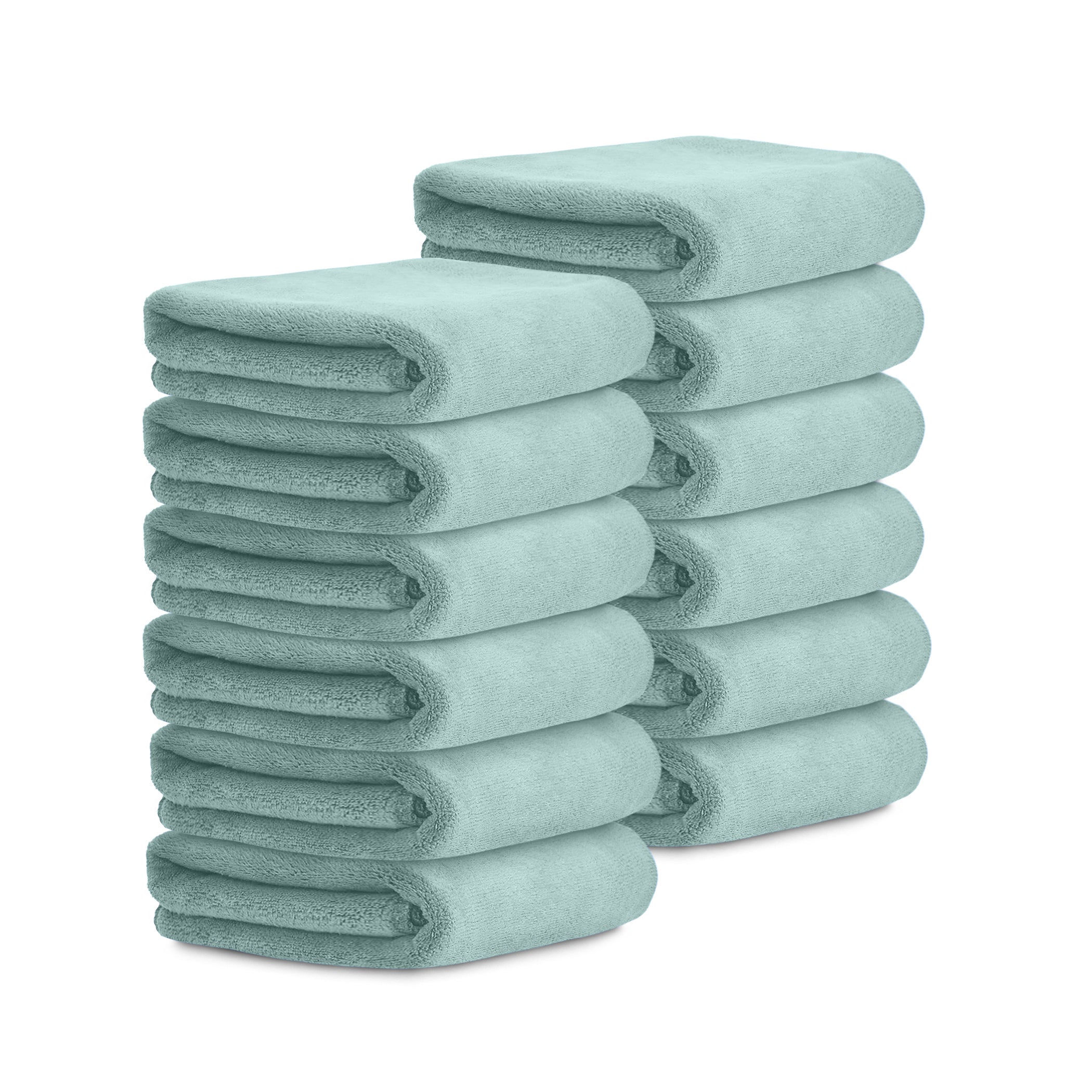 HOUSSE Microfiber Face Towels | Ultra Absorbent, Odour-Free, Quick Dry 450 GSM Face Towel for Home, Gym, Travel, Running and Personal Use | 30x30 cm | Set of 4 in One Colour (Indian Teal, Pack of 4)