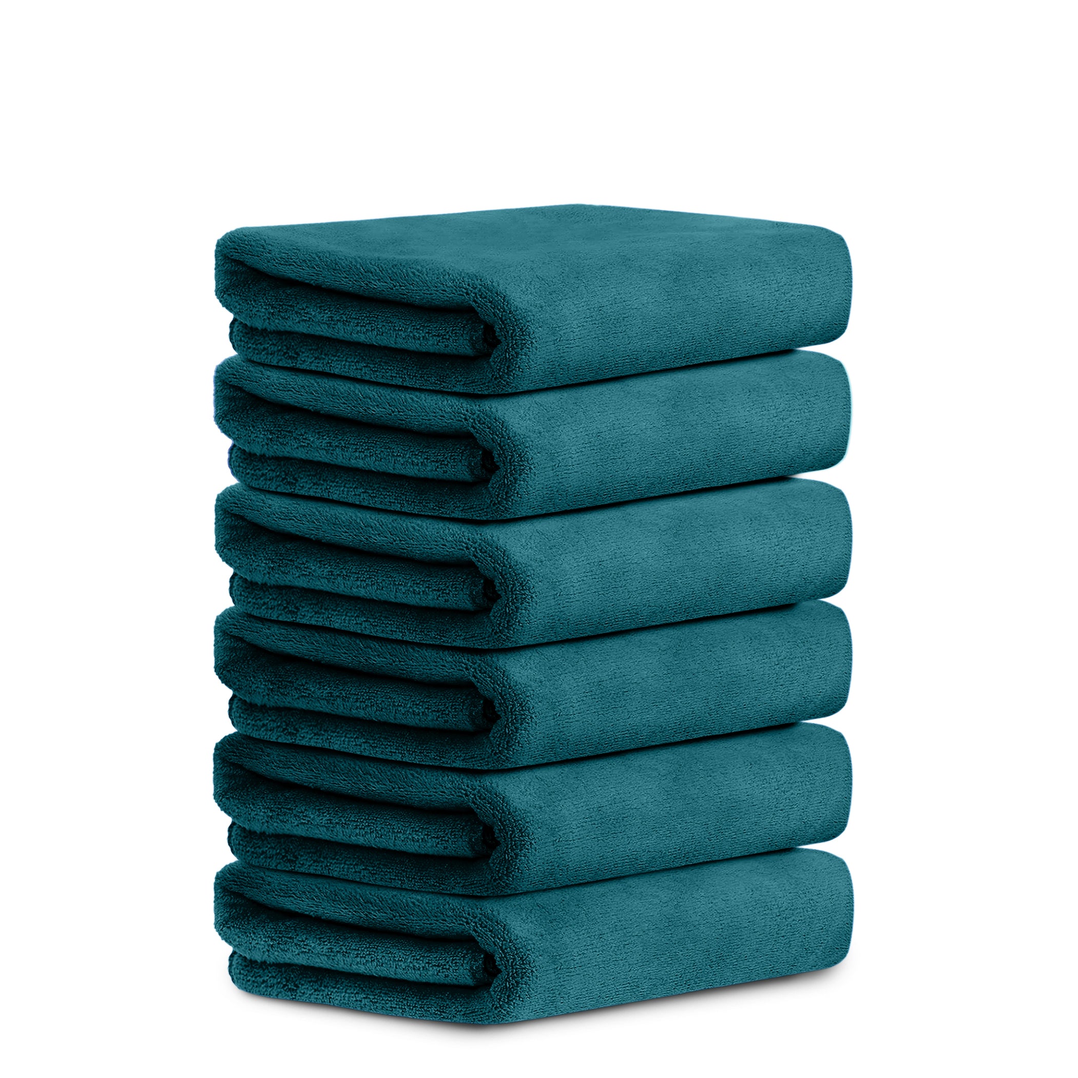 HOUSSE Microfiber Face Towels | Ultra Absorbent, Odour-Free, Quick Dry 450 GSM Face Towel for Home, Gym, Travel, Running and Personal Use | 30x30 cm | Set of 4 in One Colour (Indian Teal, Pack of 4)