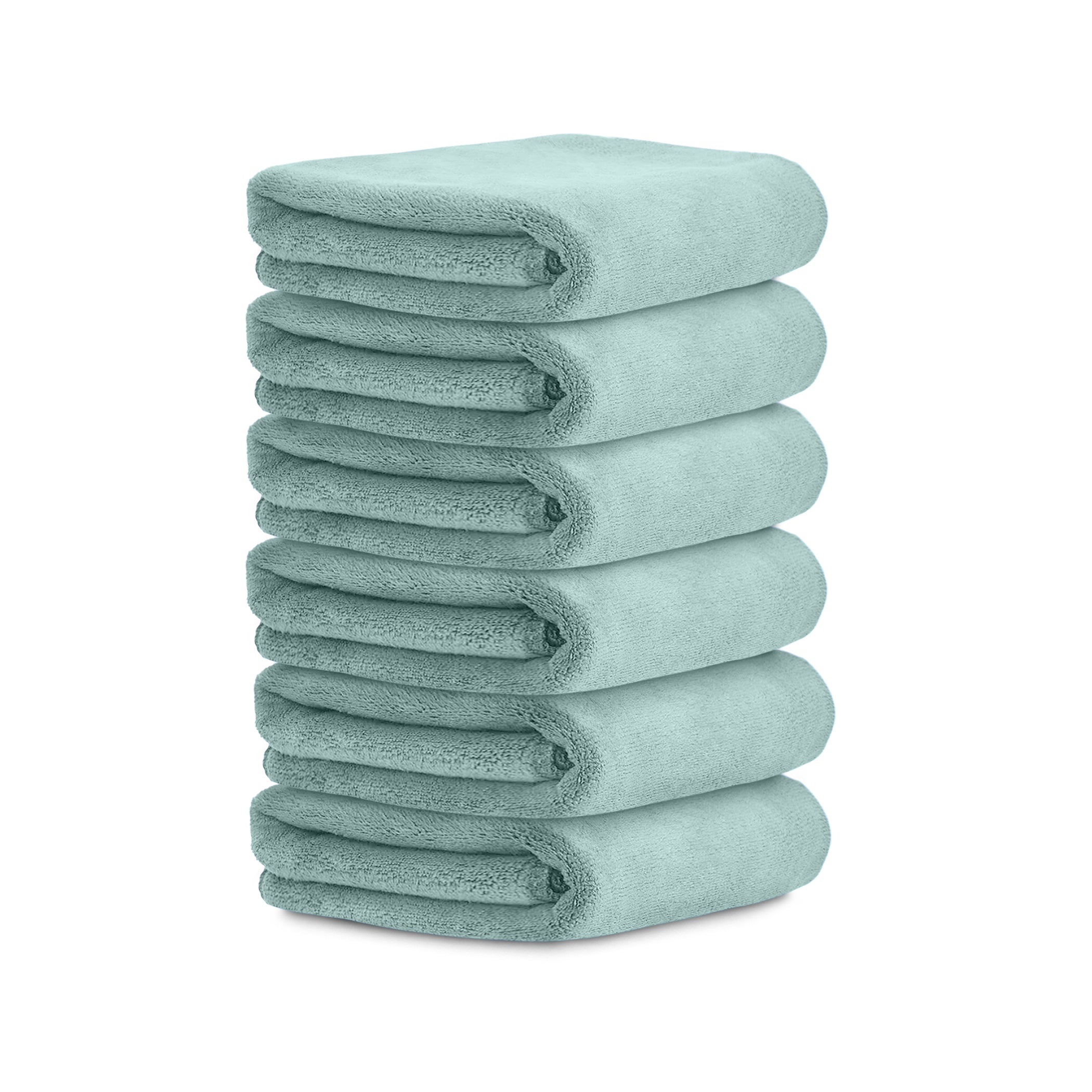 HOUSSE Microfiber Face Towels | Ultra Absorbent, Odour-Free, Quick Dry 450 GSM Face Towel for Home, Gym, Travel, Running and Personal Use | 30x30 cm | Set of 4 in One Colour (Indian Teal, Pack of 4)