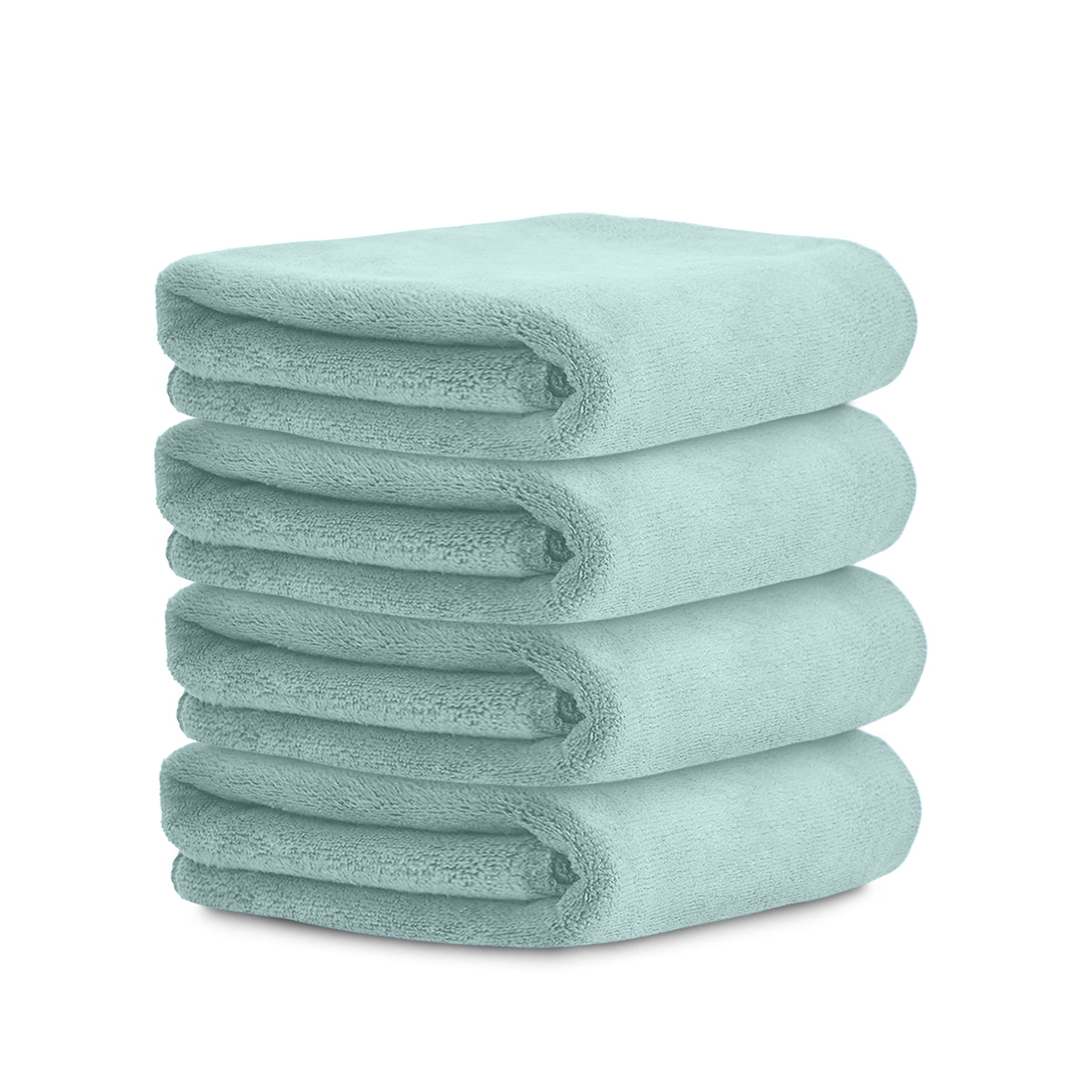 HOUSSE Microfiber Face Towels | Ultra Absorbent, Odour-Free, Quick Dry 450 GSM Face Towel for Home, Gym, Travel, Running and Personal Use | 30x30 cm | Set of 4 in One Colour (Indian Teal, Pack of 4)