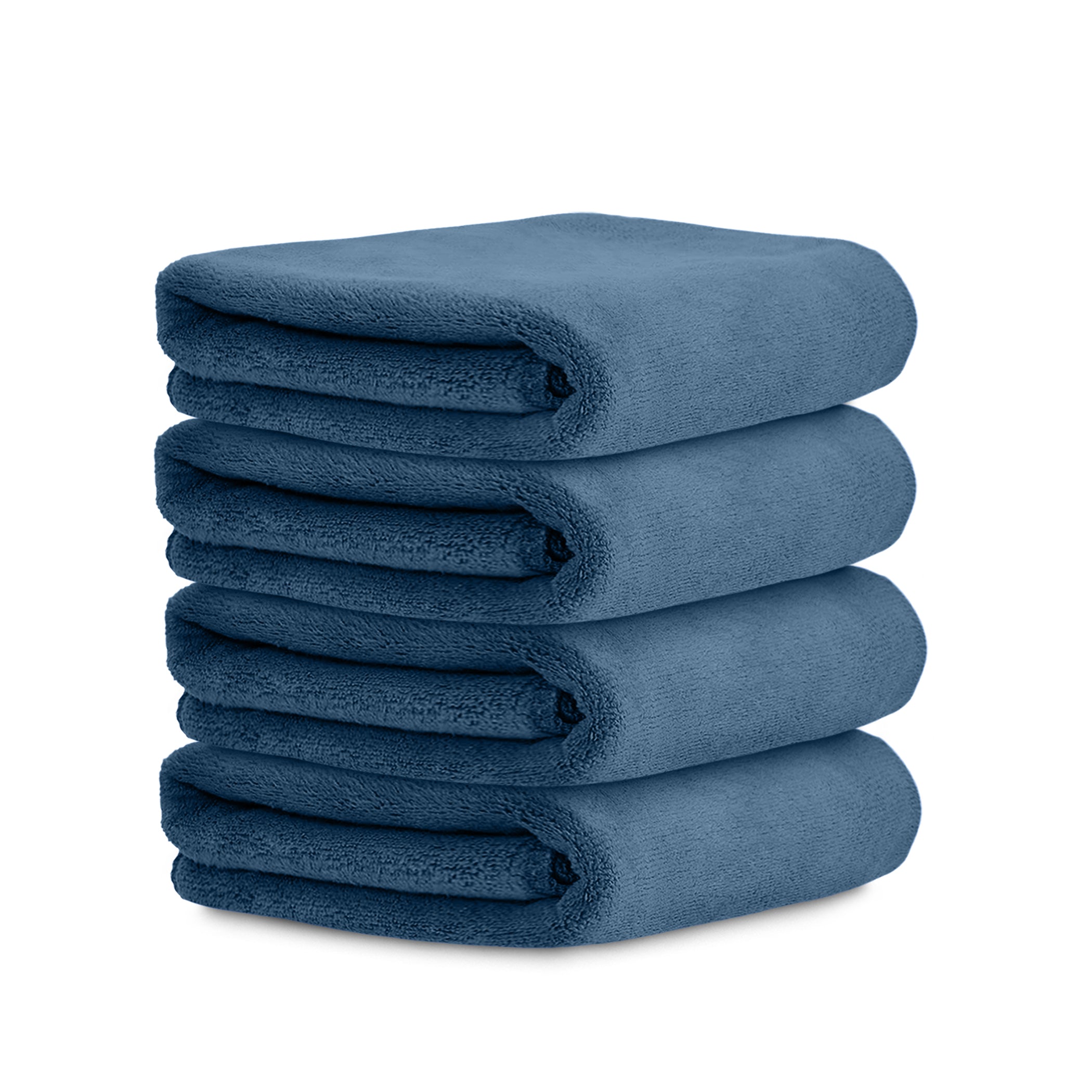 HOUSSE Microfiber Face Towels | Ultra Absorbent, Odour-Free, Quick Dry 450 GSM Face Towel for Home, Gym, Travel, Running and Personal Use | 30x30 cm | Set of 4 in One Colour (Indian Teal, Pack of 4)
