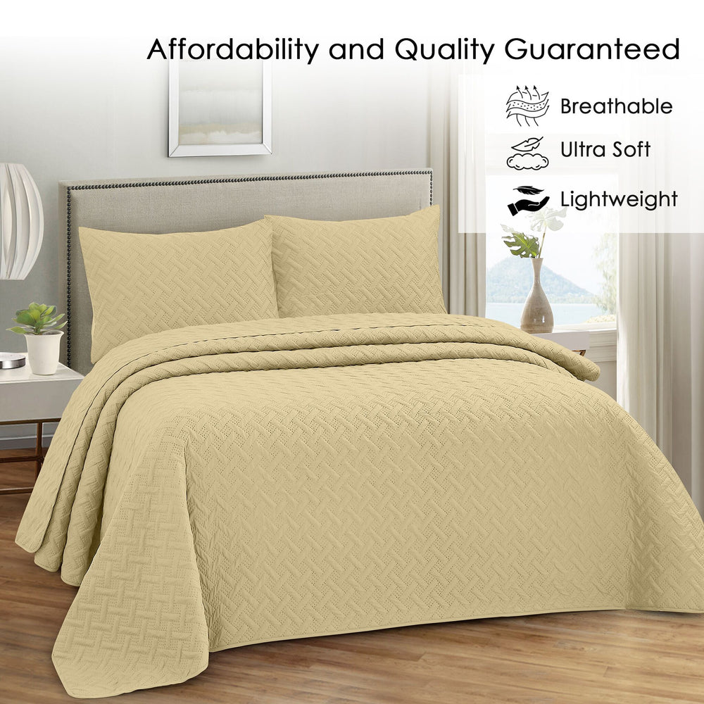 Urbane Bedspread Bleached Sand - Image 3
