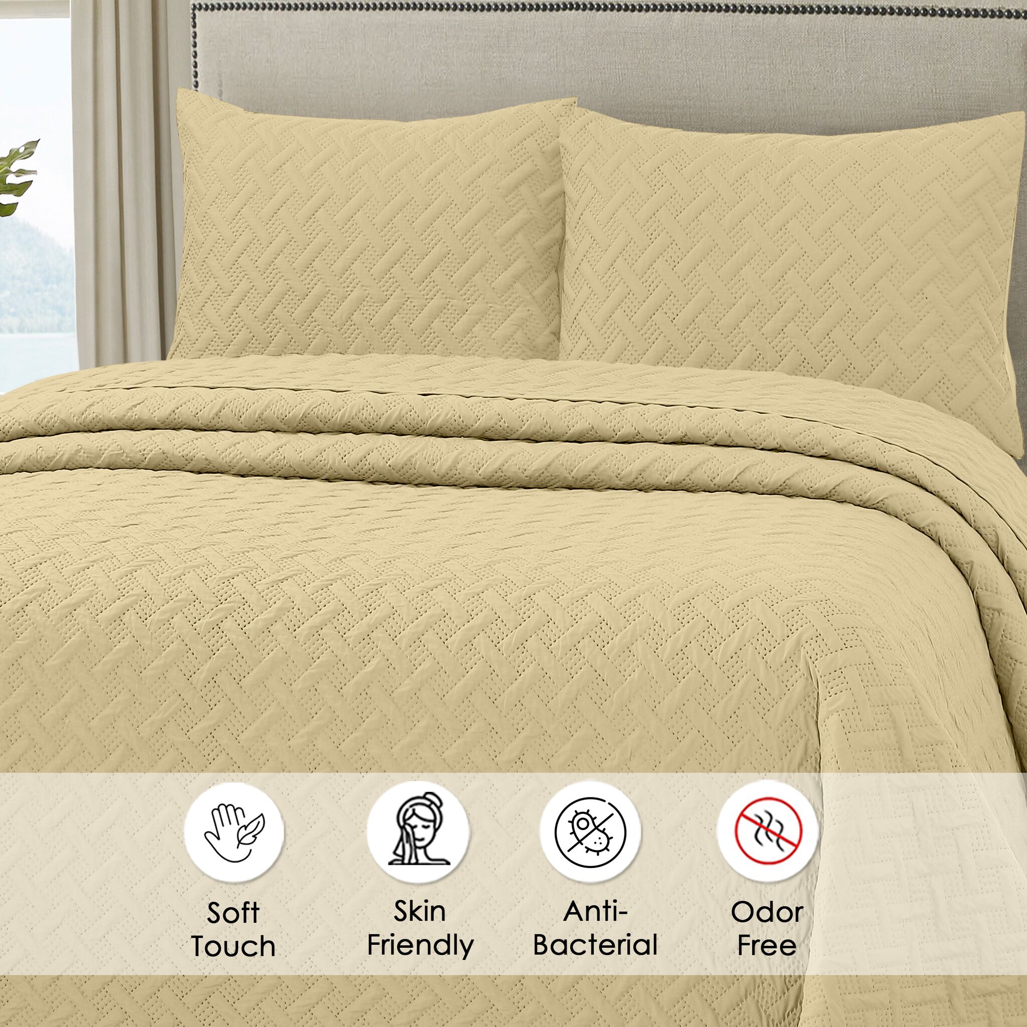 Urbane Bedspread Bleached Sand - Image 5