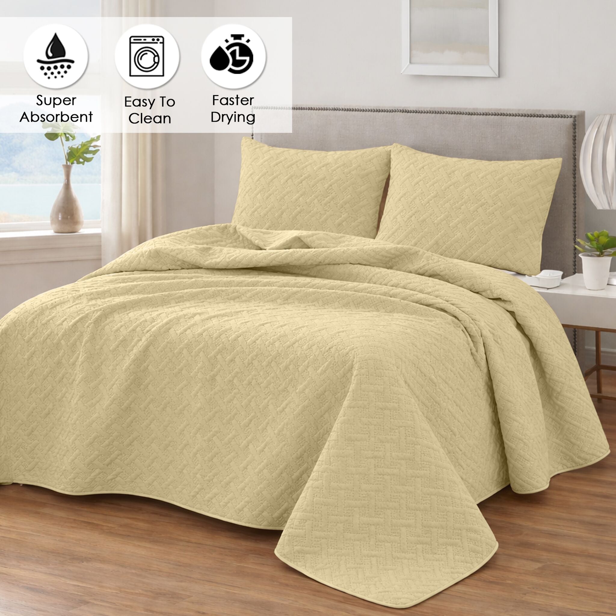 Urbane Bedspread Bleached Sand - Image 6