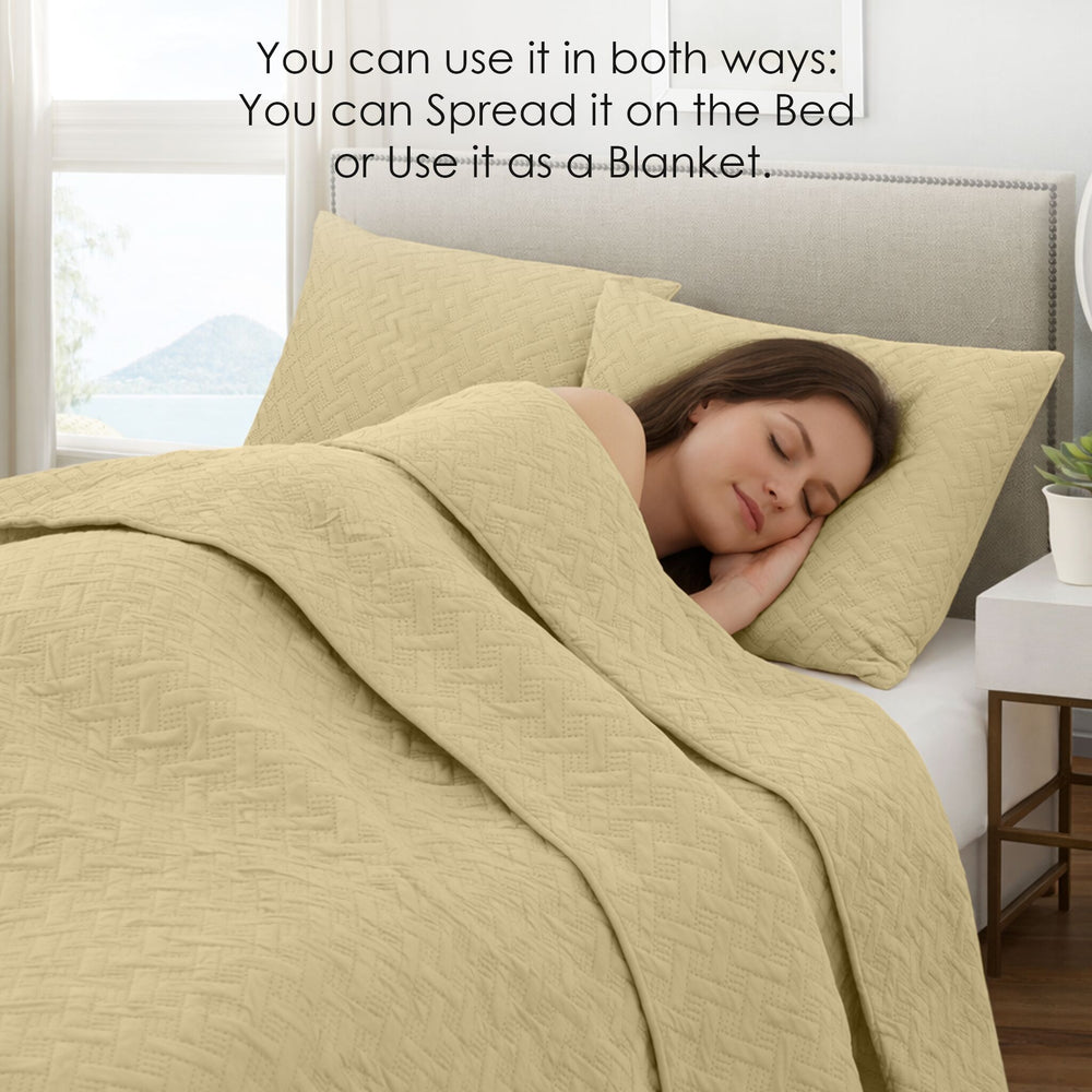 Urbane Bedspread Bleached Sand - Image 8