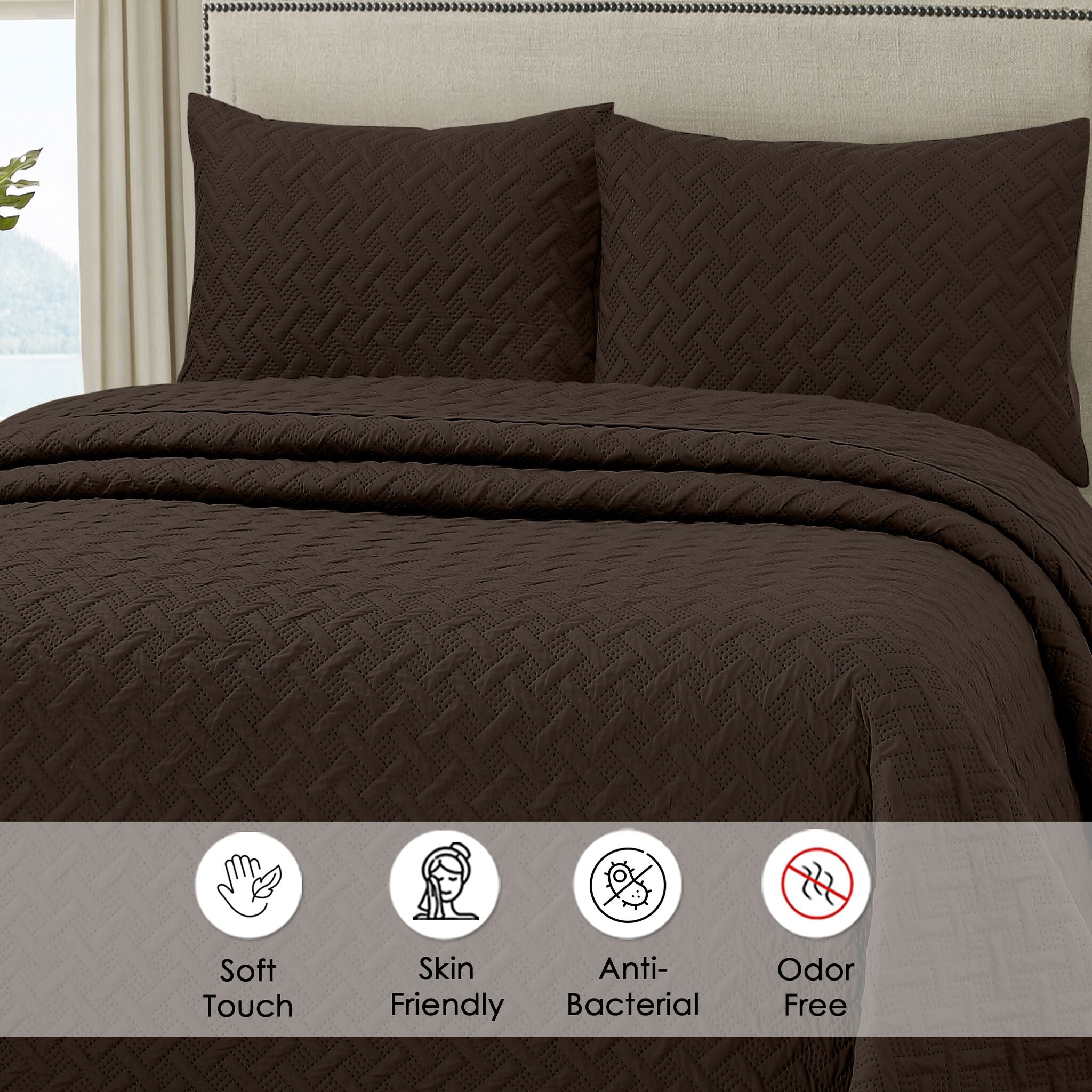 Urbane Bedspread Coffee - Image 5