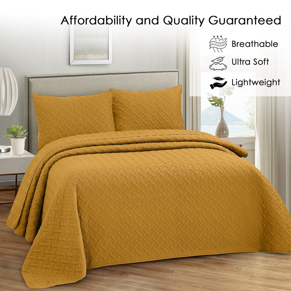 Urbane Bedspread Honey Dew - Image 3