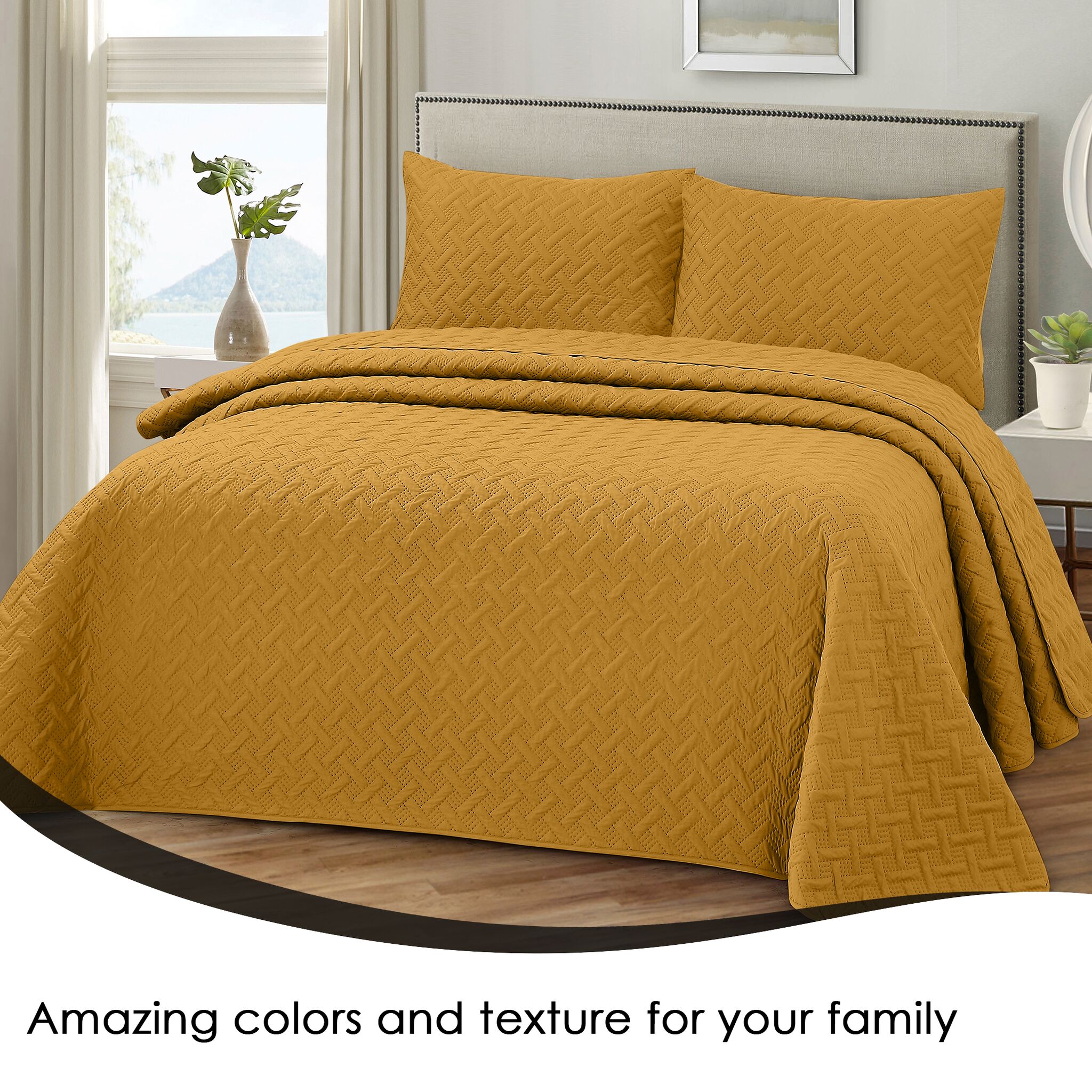 Urbane Bedspread Honey Dew - Image 4